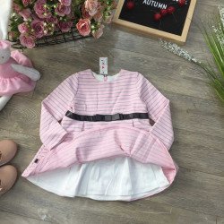 váy thu đông dài tay 2 lớp bé gái 
